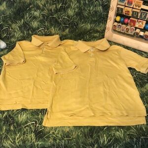 Bundle of kids yellow polo school shirts size 5-6